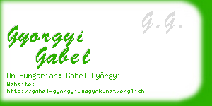 gyorgyi gabel business card